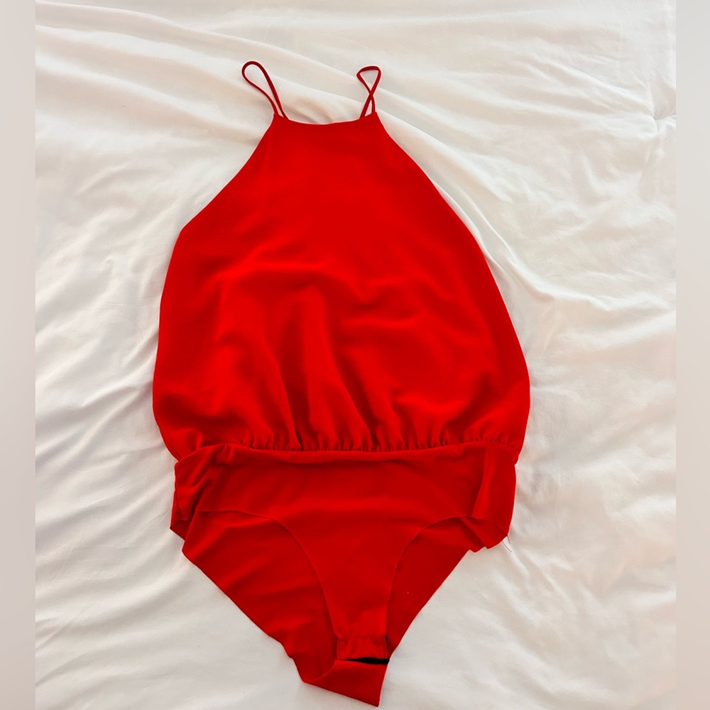 Fab’rik red halter top bodysuit